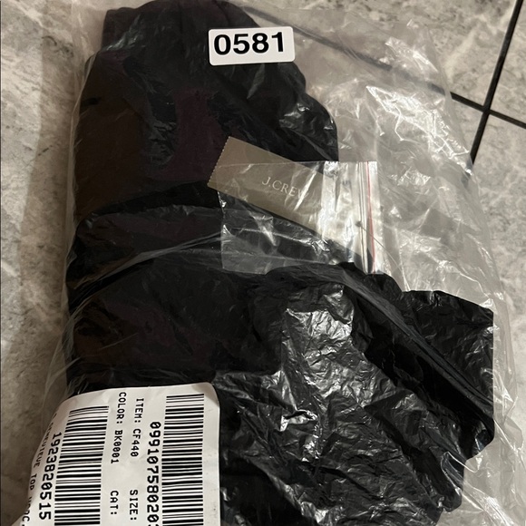 J. Crew Bungalow Popover Top Crepe De Chine Black Viscose Minimalist XS NWT - Picture 7 of 7